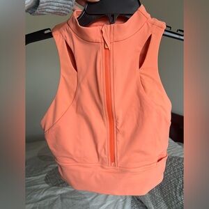 lululemon Nulux cropped half zip top